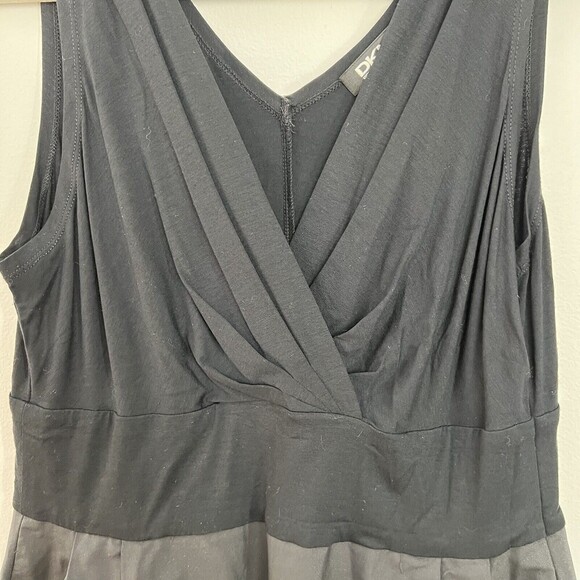 DKNY Womens Black Sleeveless Tulip Dress Sz 10 Knee Length Classy Minimalist Mix - Picture 6 of 13